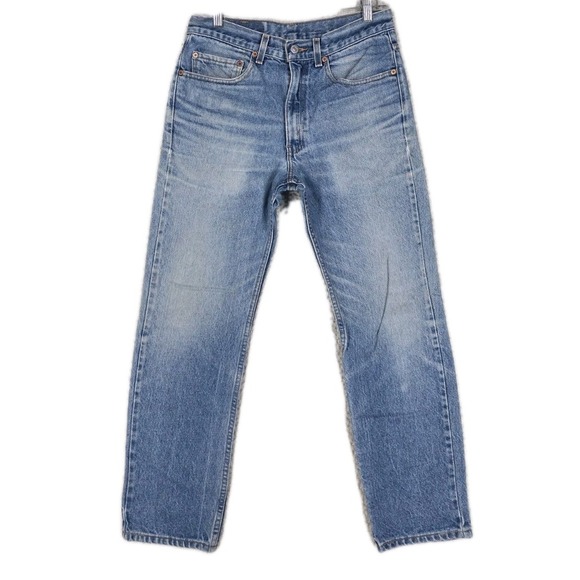 Vtg Levis 517 Blue Jeans Boot Cut Men 31x30 Distressed Zip Up Mexico (30.5x28.5) - Picture 13 of 14